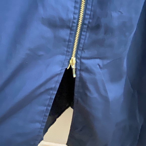 Anthropologie The Tommie Cap-Sleeve Smocked Front-Zip Shirt Dress XS blue new - Picture 8 of 9